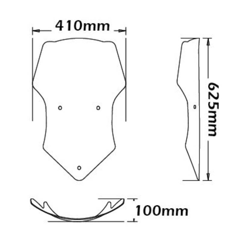 Parabrisas alto ducati multistrada 1200 62cm